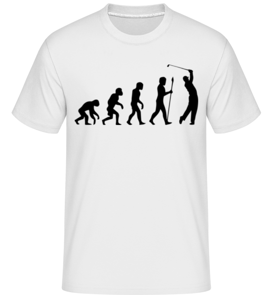 Golf Evolution - Shirtinator Männer T-Shirt - Weiß - Vorne