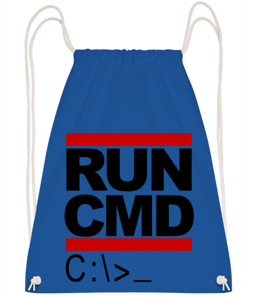 Run CMD - Turnbeutel - Royalblau - Vorn