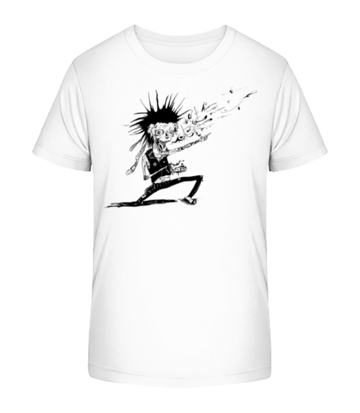 Musizierender Zombie - Kinder Bio T-Shirt Stanley Stella - Weiß - Vorne