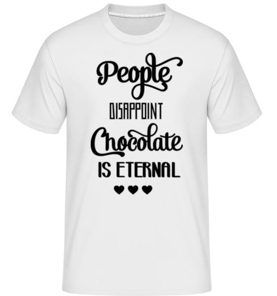Chocolate Is Eternal - Shirtinator Männer T-Shirt - Weiß - Vorne
