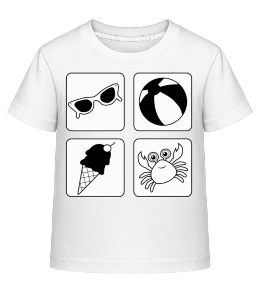 Kinder Sommer - Kinder Shirtinator T-Shirt - Weiß - Vorne
