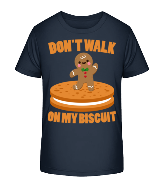 Don't Walk On My Biscuit - Kinder Bio T-Shirt Stanley Stella - Marine - Vorne