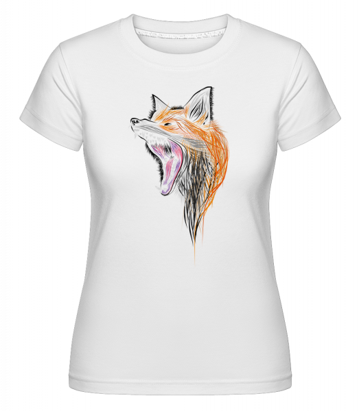Brüllender Fuchs - Shirtinator Frauen T-Shirt - Weiß - Vorn