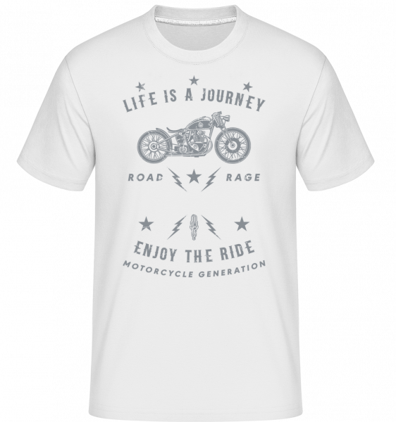 Life Is A Journey - Shirtinator Männer T-Shirt - Weiß - Vorn