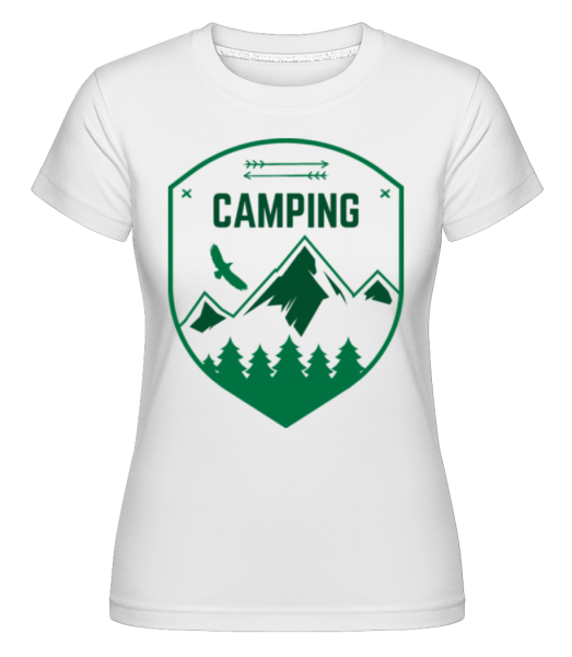 Camping Sign - Shirtinator Frauen T-Shirt - Weiß - Vorne