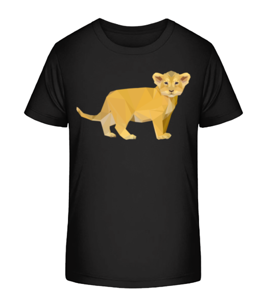 Kleiner Löwe - Kinder Bio T-Shirt Stanley Stella - Schwarz - Vorne