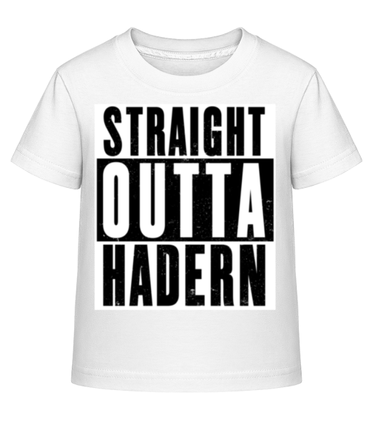 Straight Outta Hadern - Kinder Shirtinator T-Shirt - Weiß - Vorne