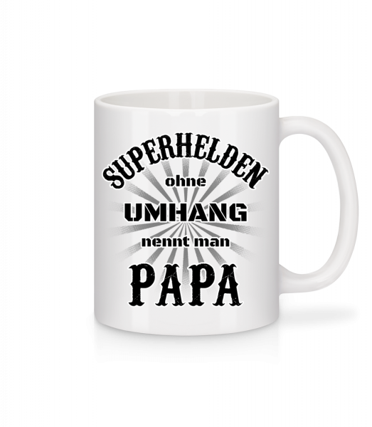 Superhelden Nennt Man Papa - Tasse - Weiß - Vorn