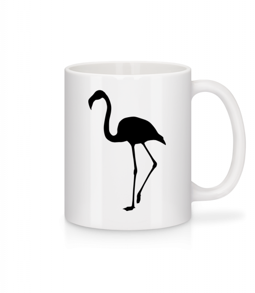 Flamingo Schatten - Tasse - Weiß - Vorn
