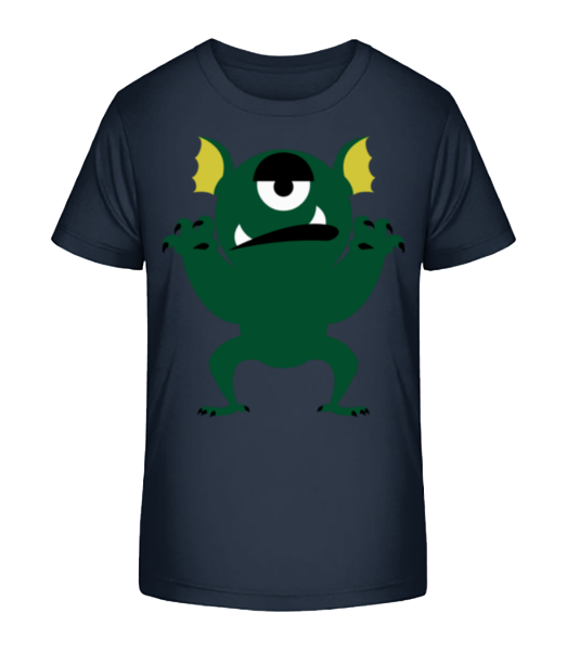 Gelangweiltes Monster - Kinder Bio T-Shirt Stanley Stella - Marine - Vorne