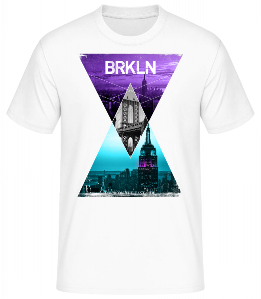Brooklyn - Männer Basic T-Shirt - Weiß - Vorn