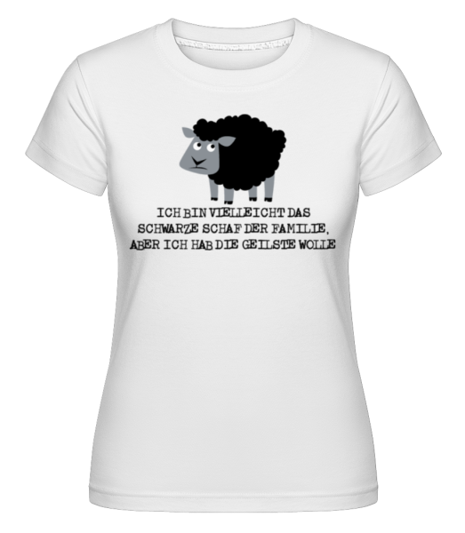 Schwarzes Schaf Mit Geilster Wolle - Shirtinator Frauen T-Shirt - Weiß - Vorne