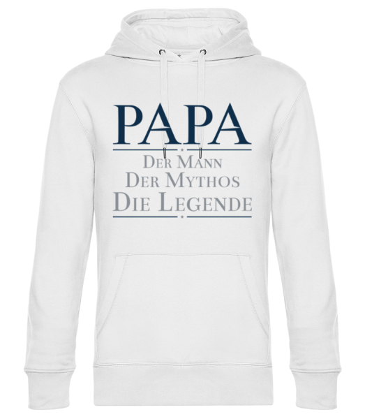 Papa Die Legende - Unisex Premium Hoodie - Weiß - Vorne