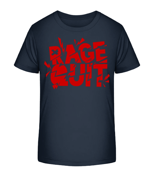 Rage Quit Gamer - Kinder Bio T-Shirt Stanley Stella - Marine - Vorne