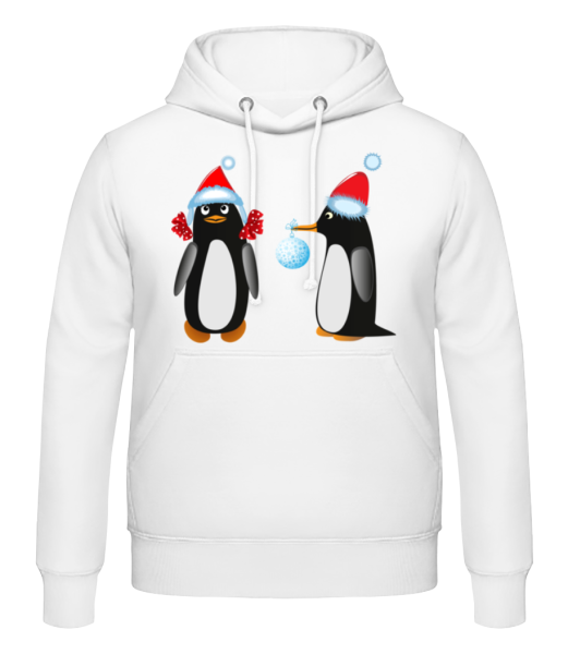 Pinguin An Weihnachten 3 - Männer Hoodie - Weiß - Vorne
