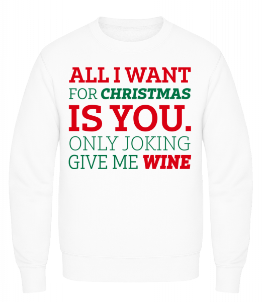 All I Want For Chrsistmas - Männer Pullover AWDis - Weiß - Vorn