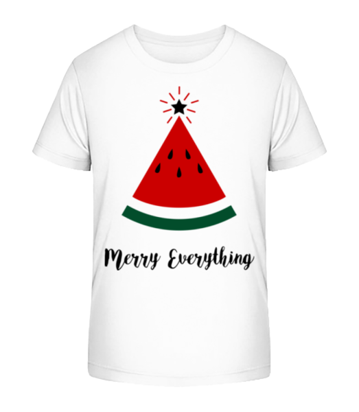 Merry Everything Christmas - Kinder Bio T-Shirt Stanley Stella - Weiß - Vorne