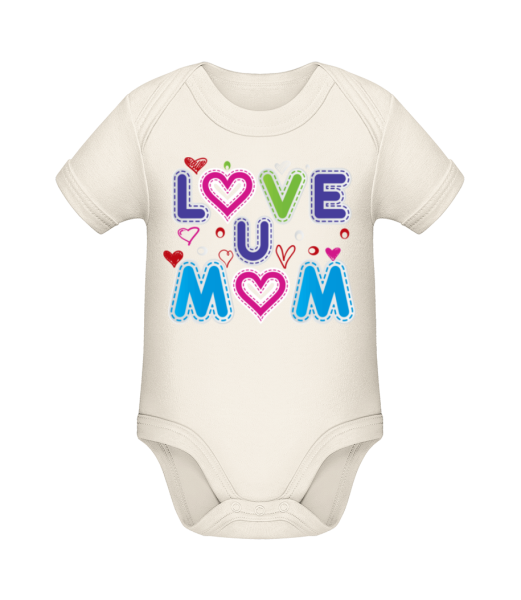 Mom Love - Baby Bio Strampler - Creme - Vorne