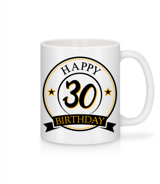Happy Birthday 30 - Tasse - Weiß - Vorn