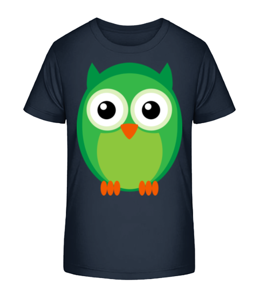 Kids Owl Green - Kinder Bio T-Shirt Stanley Stella - Marine - Vorne