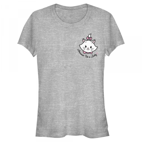 Disney Classics - Aristocats - Marie Lady Pocket - Frauen T-Shirt - Grau meliert - Vorne