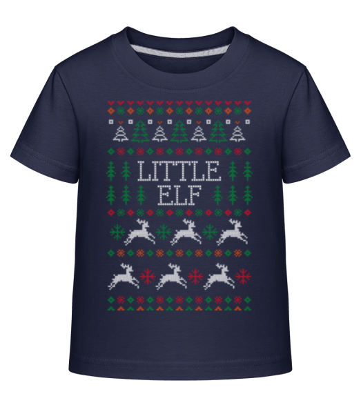 Little Elf - Kinder Shirtinator T-Shirt - Marine - Vorne