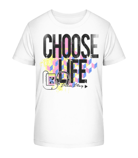 Choose Life - Kinder Bio T-Shirt Stanley Stella - Weiß - Vorne