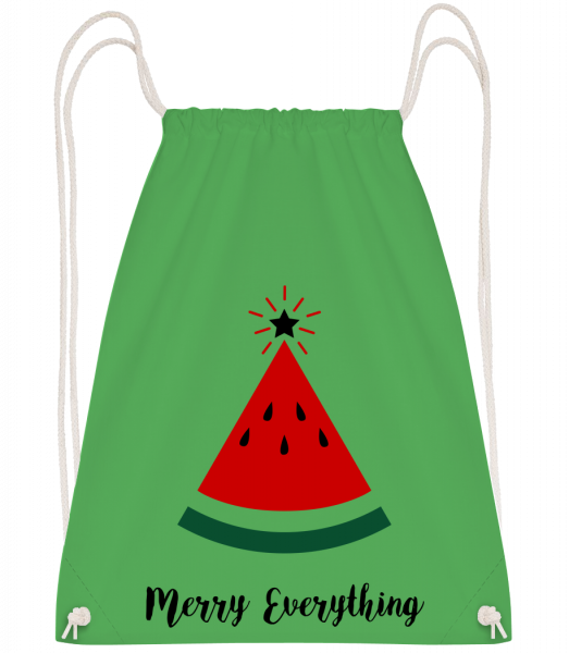 Merry Everything Christmas - Turnbeutel - Irischgrün - Vorn