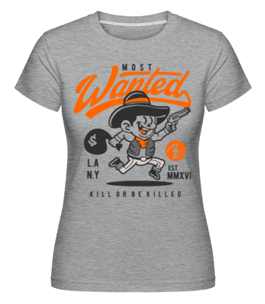 Cowboy Skull Kid - Shirtinator Frauen T-Shirt - Grau meliert - Vorne