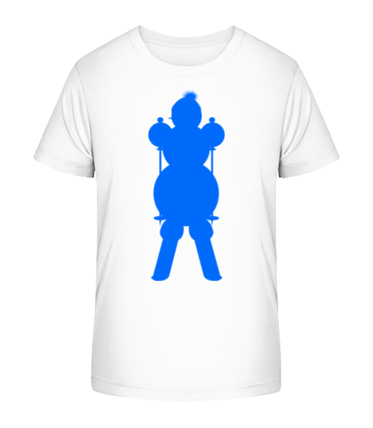 Ski Snowman Blue - Kinder Bio T-Shirt Stanley Stella - Weiß - Vorne