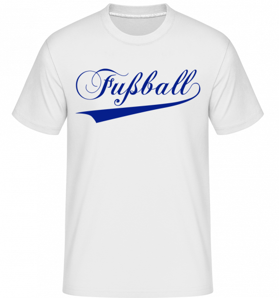 Fussball Schriftzug - Shirtinator Männer T-Shirt - Weiß - Vorn