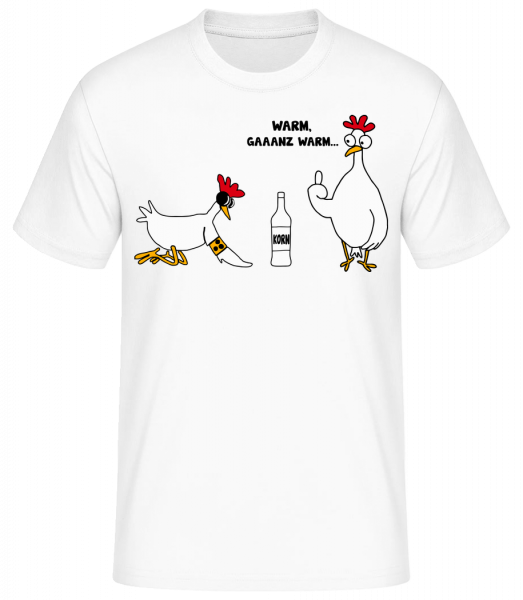 Ein Blindes Huhn - Basic T-Shirt - Weiß - Vorn