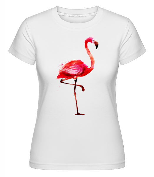Flamingo - Shirtinator Frauen T-Shirt - Weiß - Vorn