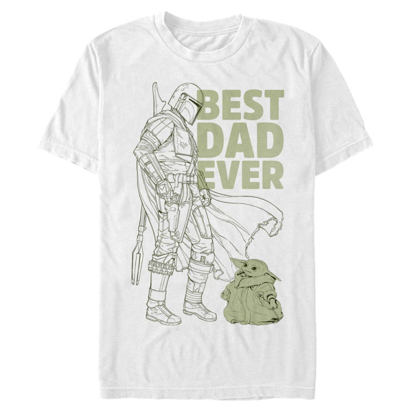 Star Wars - The Mandalorian - Mando & Child Best Guardian - Vatertag - Männer T-Shirt - Weiß - Vorne