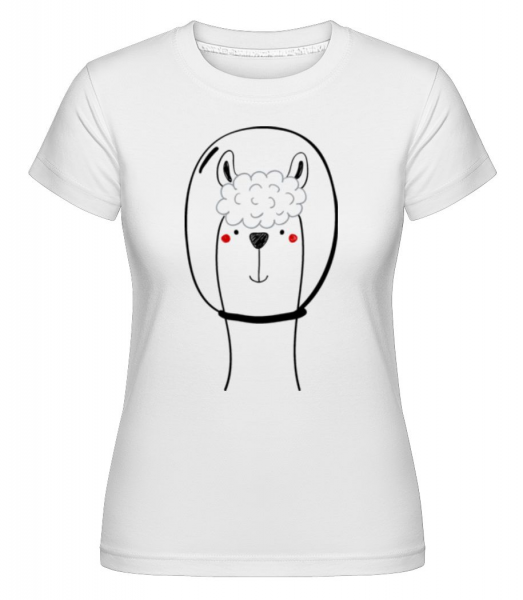 Space Lama - Shirtinator Frauen T-Shirt - Weiß - Vorne