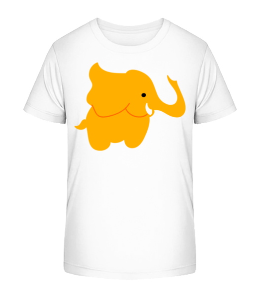 Kinder Comic - Elefant - Kinder Bio T-Shirt Stanley Stella - Weiß - Vorne