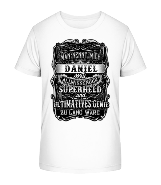 Man Nennt Mich Daniel - Kinder Bio T-Shirt Stanley Stella - Weiß - Vorne