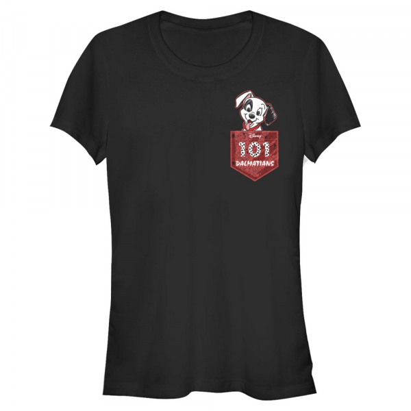 Disney - 101 Dalmatiner - Patch Pocket Puppy - Frauen T-Shirt - Schwarz - Vorne