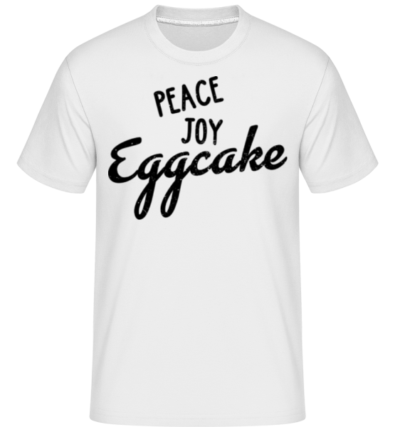 Peace Joy Eggcake - Shirtinator Männer T-Shirt - Weiß - Vorne