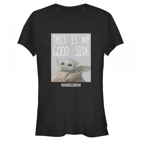 Star Wars - The Mandalorian - The Child Good Side - Frauen T-Shirt - Schwarz - Vorne