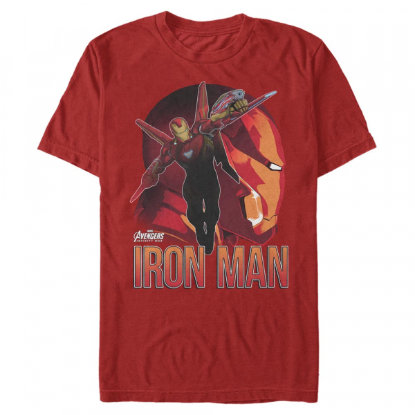 Marvel - Avengers Infinity War - Iron Man Invincible Sil - Männer T-Shirt - Rot - Vorne