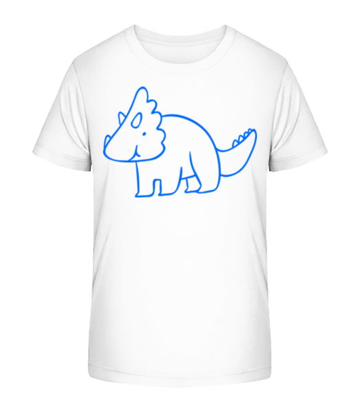 Dinosaur Kids Blue - Kinder Bio T-Shirt Stanley Stella - Weiß - Vorne