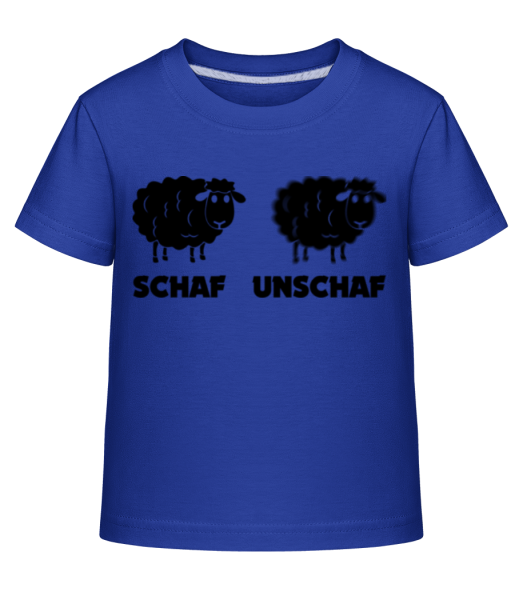 Schaf Unschaf - Kinder Shirtinator T-Shirt - Royalblau - Vorne