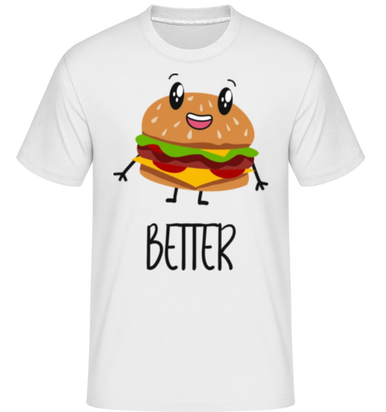 Better Together Burger - Shirtinator Männer T-Shirt - Weiß - Vorne