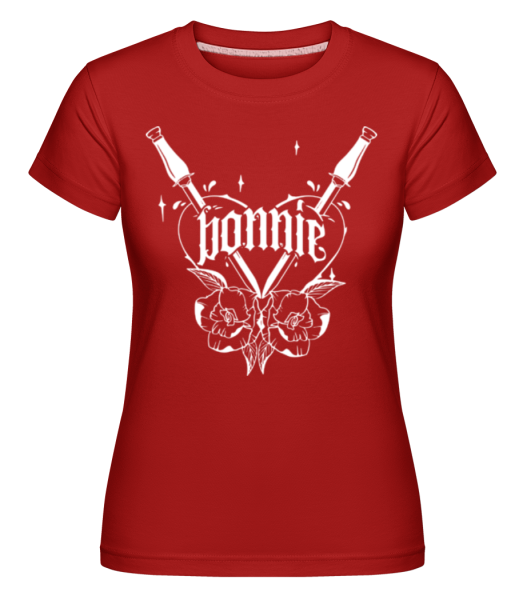 Bonnie - Shirtinator Frauen T-Shirt - Rot - Vorne