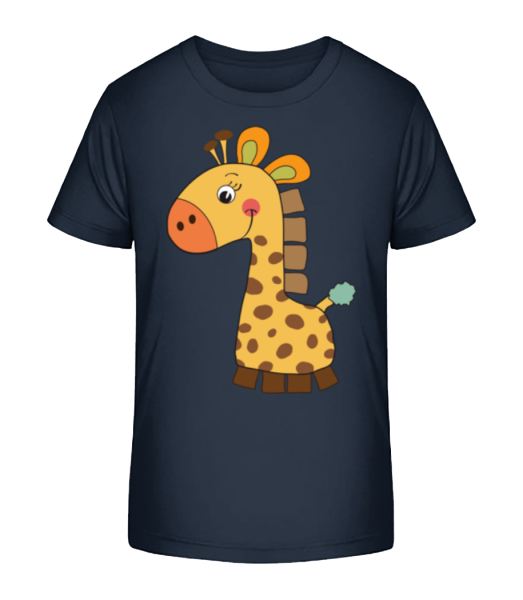 Baby Comic - Giraffe - Kinder Bio T-Shirt Stanley Stella - Marine - Vorne