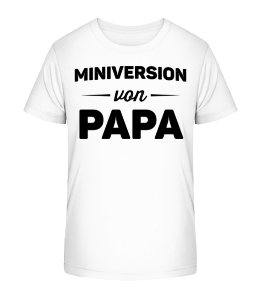 Miniversion Von Papa - Kinder Bio T-Shirt Stanley Stella - Weiß - Vorne