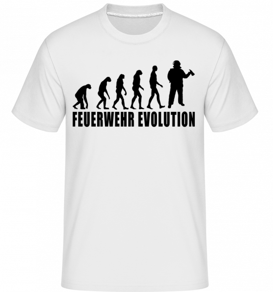 Feuerwehr Evolution - Shirtinator Männer T-Shirt - Weiß - Vorn