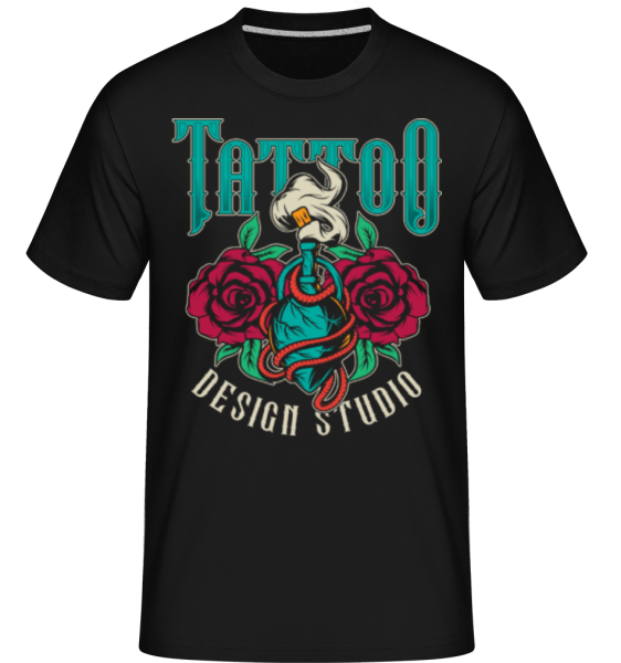 Tattoo Design Studio - Shirtinator Männer T-Shirt - Schwarz - Vorne