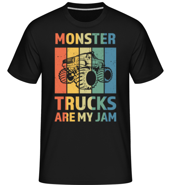 Retro Monster Trucks - Shirtinator Männer T-Shirt - Schwarz - Vorne